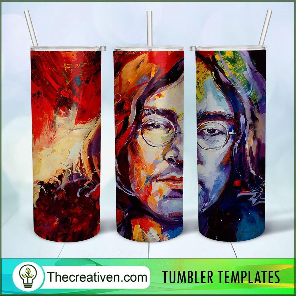 John Lennon Abstract Skinny Tumbler Wrap – Digital Download 1 John Lennon Abstract Skinny Tumbler Wrap – Digital Download