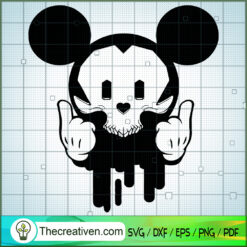 Skull Mickey SVG Cut File for Cricut & Silhouette