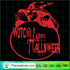 Witch Happy Halloween SVG Cut File for Cricut & Silhouette