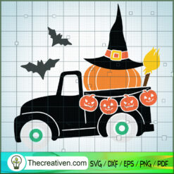 Halloween Pumpkin Truck SVG Cut File for Cricut & Silhouette
