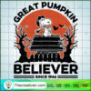 Great Pumpkin Believer SVG, Scary SVG, Halloween SVG