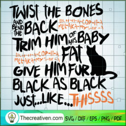 Twist the Bones Back Trim Him SVG, Scary SVG, Halloween SVG