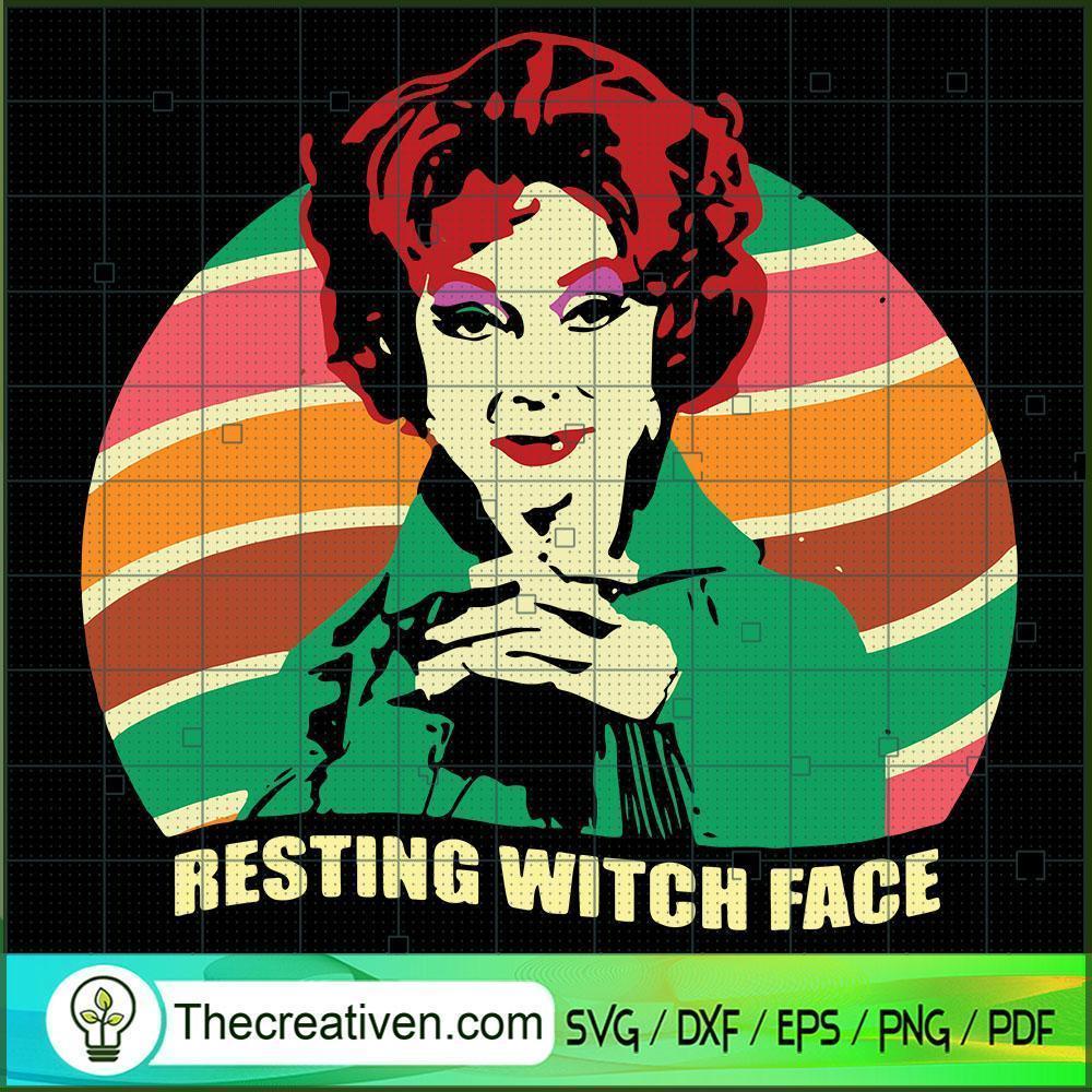 Resting Witch Face SVG, Scary SVG, Halloween SVG 1 Resting Witch Face SVG, Scary SVG, Halloween SVG