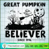 Great Snoopy Pumpkin Believer Since 1996 SVG, Scary SVG, Halloween SVG
