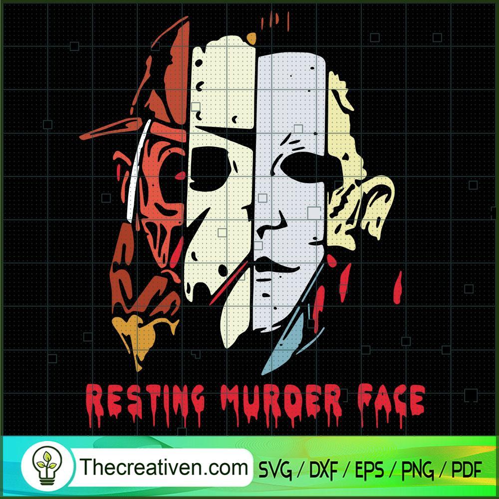 Resting Murder Face Halloween SVG, Scary SVG, Halloween SVG 1 Resting Murder Face Halloween SVG, Scary SVG, Halloween SVG