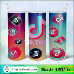 Pink Logo Tiktok 20oz Tumbler Wrap – Digital Download