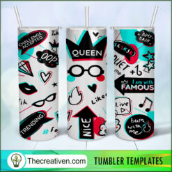 Queen Tiktok Trending 20oz Tumbler Wrap – Digital Download