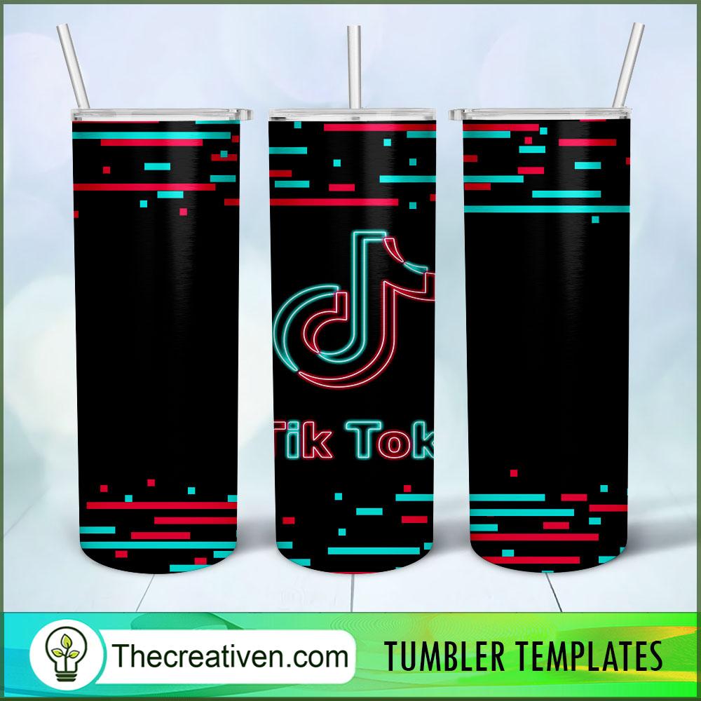 Neon Light Logo Tiktok 20oz Tumbler Wrap – Digital Download 1 Neon Light Logo Tiktok 20oz Tumbler Wrap – Digital Download