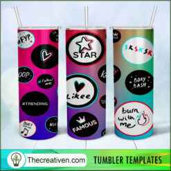 Star Like Famous 20oz Tumbler Wrap – Digital Download