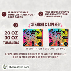 Alternative view of Queen Tiktok Trending Colorful 20oz Tumbler Wrap – Digital Download