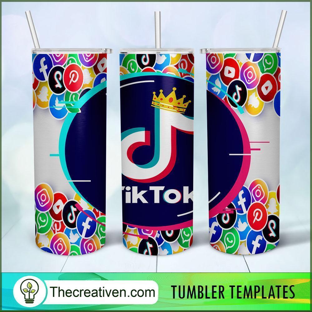 Colorful Social Network Logo 20oz Tumbler Wrap – Digital Download 1 Colorful Social Network Logo 20oz Tumbler Wrap – Digital Download