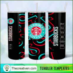 Black Starbucks 20oz Tumbler Wrap – Digital Download