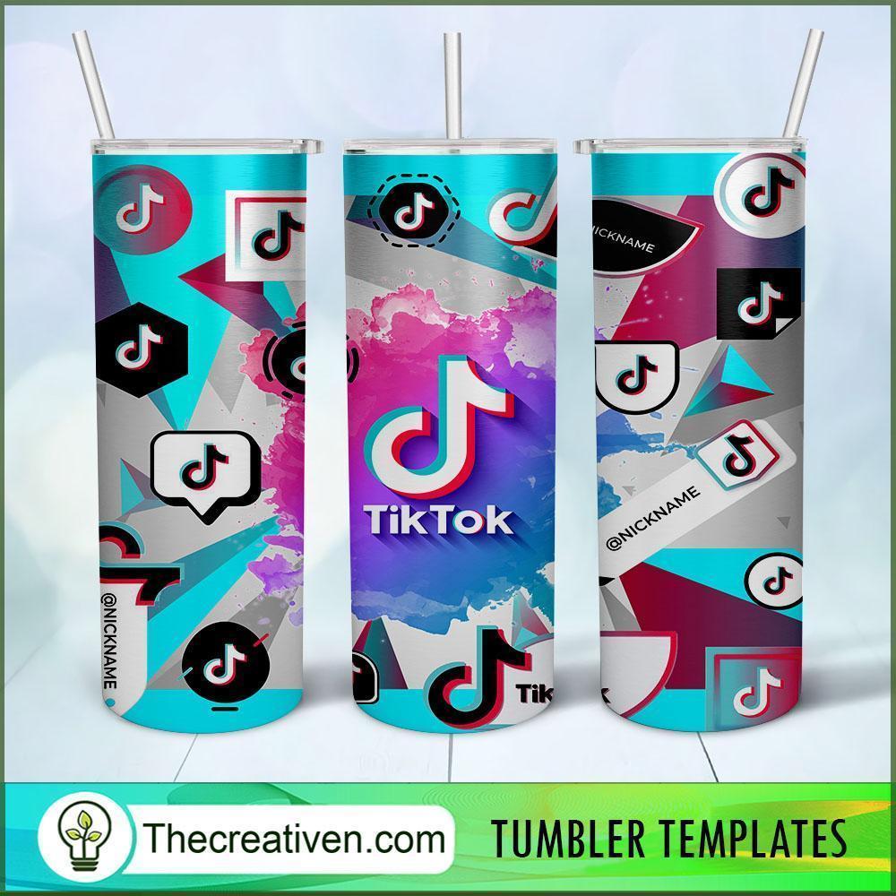 Tiktok Logo Colorful 20oz Tumbler Wrap – Digital Download 1 Tiktok Logo Colorful 20oz Tumbler Wrap – Digital Download