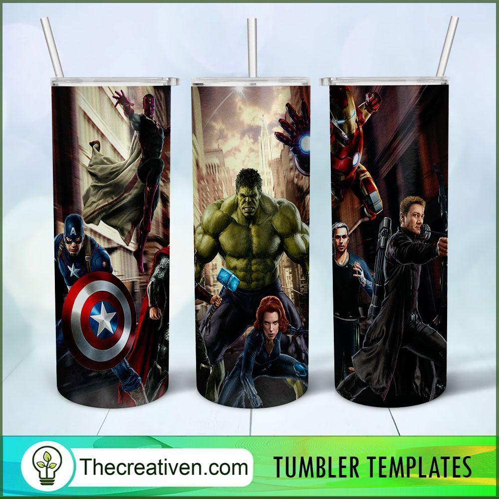 Avengers Characters Poster 20oz Tumbler Wrap – Digital Download 1 Avengers Characters Poster 20oz Tumbler Wrap – Digital Download