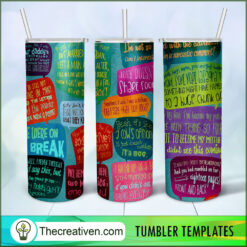 Colorful Quotes Friend Bundle 20oz Tumbler Wrap – Digital Download