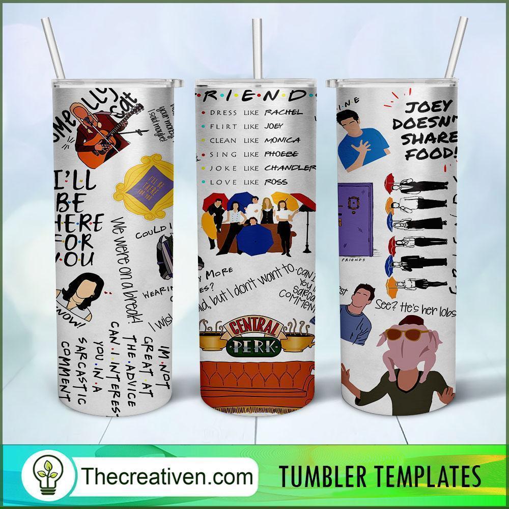 Friend Bundle 20oz Tumbler Wrap – Digital Download 1 Friend Bundle 20oz Tumbler Wrap – Digital Download