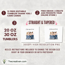 Member Of Friends 20oz Tumbler Wrap – Digital Download 3 Member Of Friends 20oz Tumbler Wrap – Digital Download - Image 2