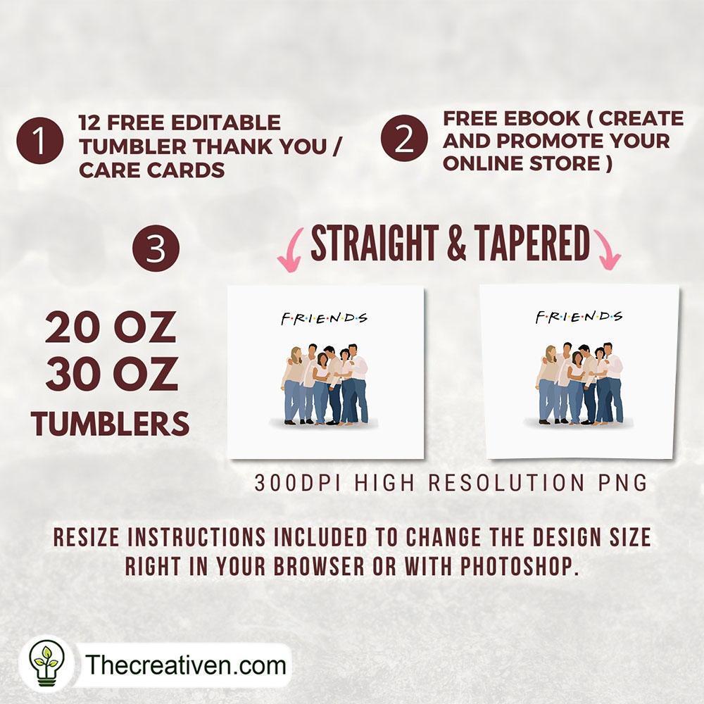 Member Of Friends 20oz Tumbler Wrap – Digital Download 2 Member Of Friends 20oz Tumbler Wrap – Digital Download - Image 2