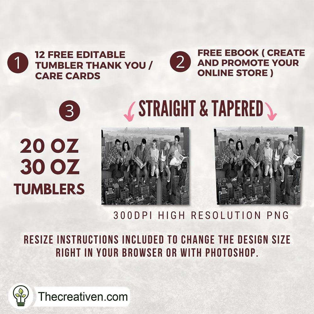 Friend Above 20oz Tumbler Wrap – Digital Download 2 Friend Above 20oz Tumbler Wrap – Digital Download - Image 2