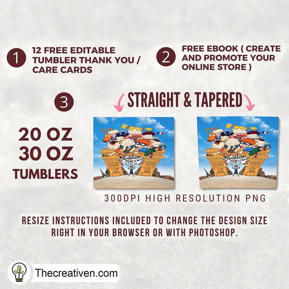 Rugrats In Paris The Movie 20oz Tumbler Wrap – Digital Download 2 Rugrats In Paris The Movie 20oz Tumbler Wrap – Digital Download - Image 2