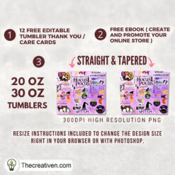 Hocus Pocus Bundle Background Tumbler Wrap Download 3 Hocus Pocus Bundle Background Tumbler Wrap Download - Image 2