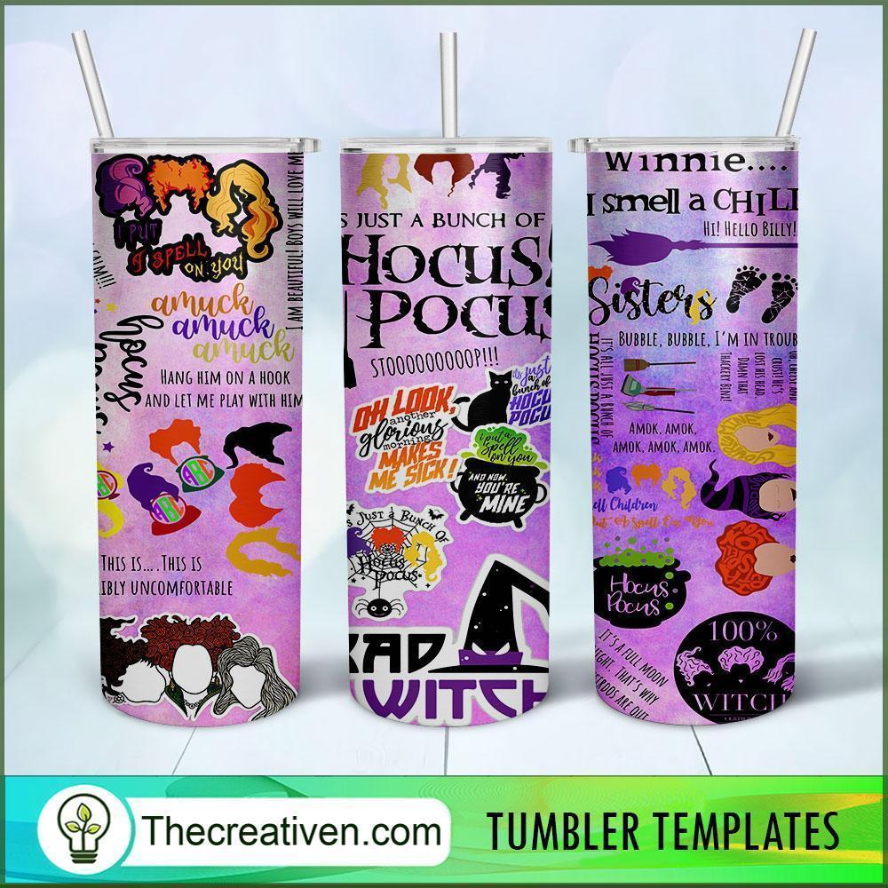 Hocus Pocus Bundle Background Tumbler Wrap Download 1 Hocus Pocus Bundle Background Tumbler Wrap Download