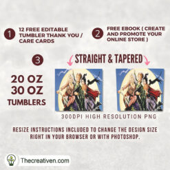 Hocus Pocus In Circle 20oz Tumbler Wrap – Digital Download - Image 2
