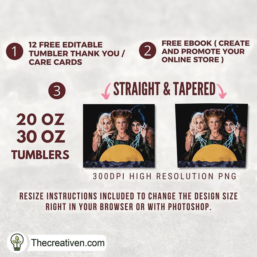Scary Witch Is Hocus Pocus 20oz Tumbler Wrap – Digital Download 2 Scary Witch Is Hocus Pocus 20oz Tumbler Wrap – Digital Download - Image 2