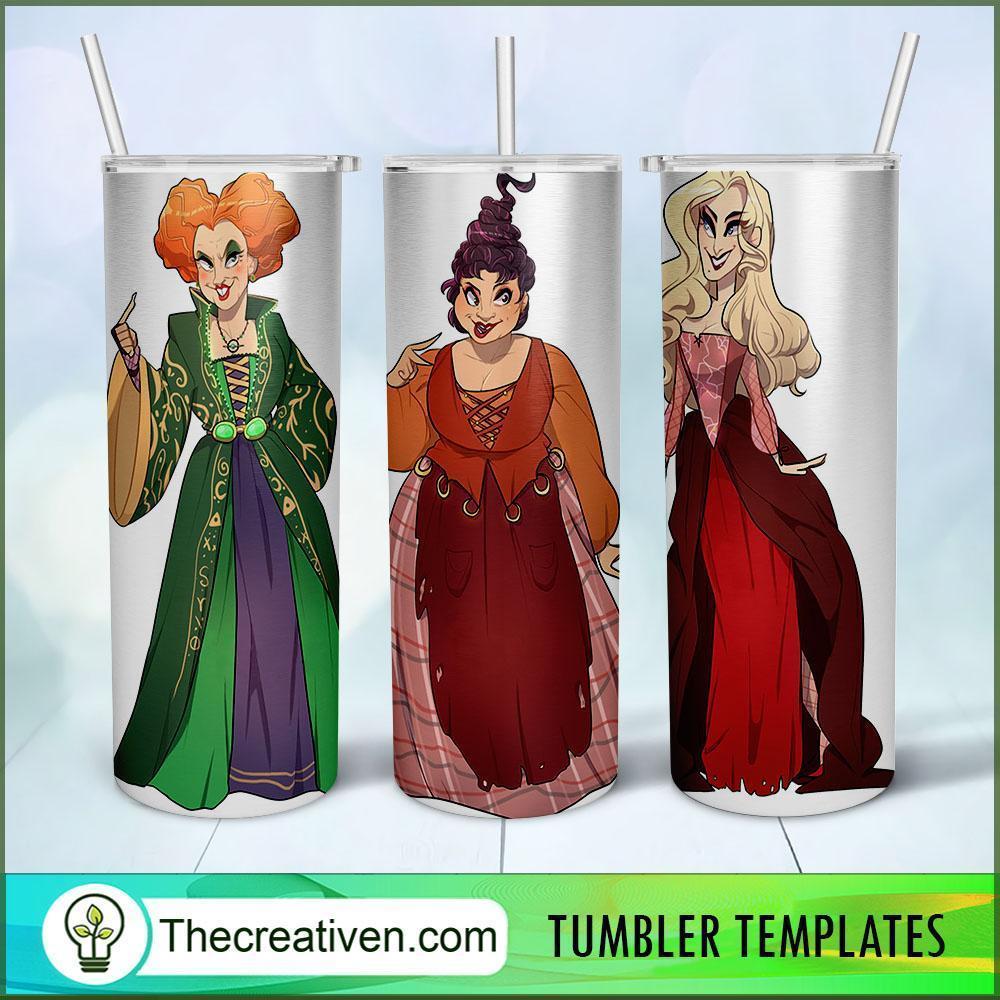 Cute Art Sanderson Sister 20oz Tumbler Wrap – Digital Download 1 Cute Art Sanderson Sister 20oz Tumbler Wrap – Digital Download