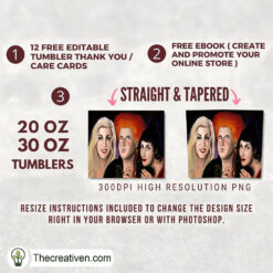 3 Sister Of Sanderson 20oz Tumbler Wrap – Digital Download - Image 2