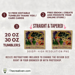 It's Just A Bunch Of Hocus Pocus 20oz Tumbler Wrap – Digital Download - Image 2