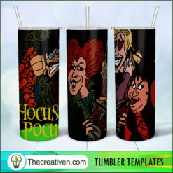 Hocus Pocus Fleer Art 20oz Tumbler Wrap – Digital Download