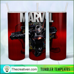 War Machine Marvel 20oz Tumbler Wrap – Digital Download