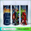 Avengers Team Draw 20oz Tumbler Wrap – Digital Download 4 Marvel DC 78 copy