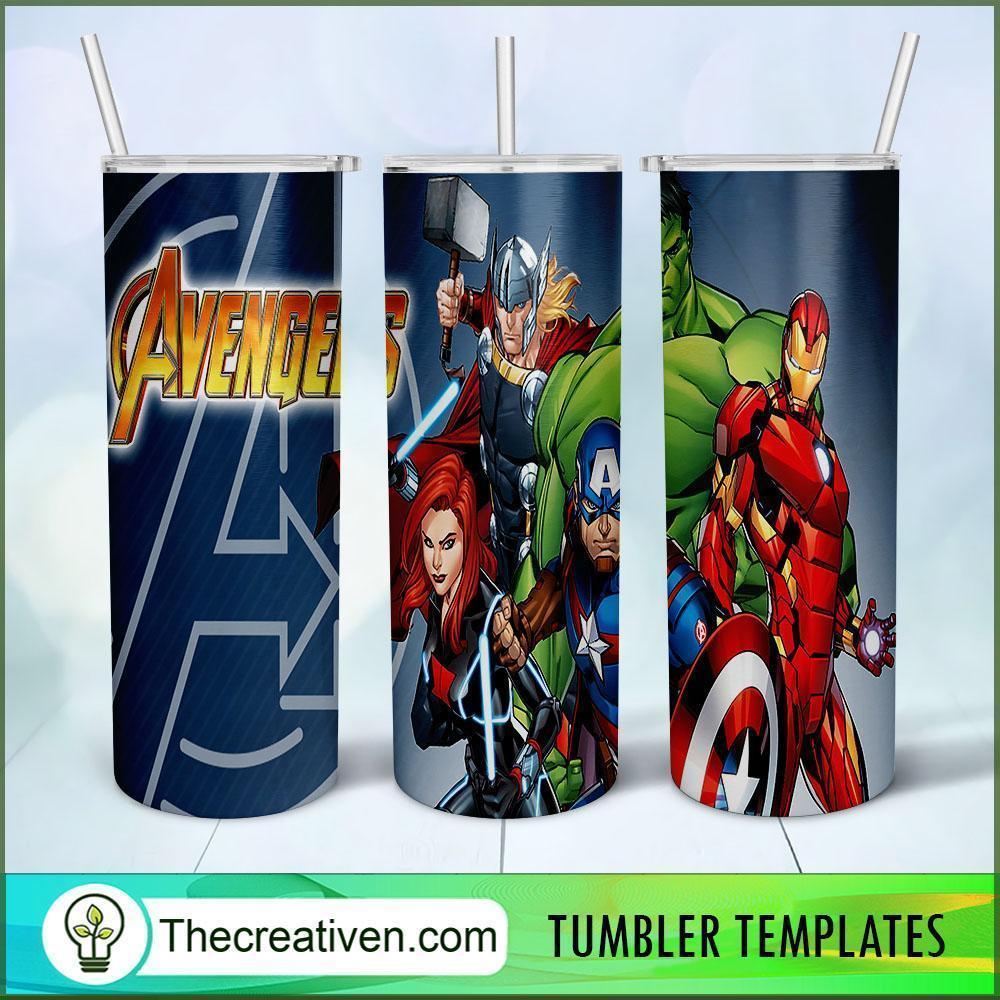 Avengers Team Draw 20oz Tumbler Wrap – Digital Download 1 Avengers Team Draw 20oz Tumbler Wrap – Digital Download