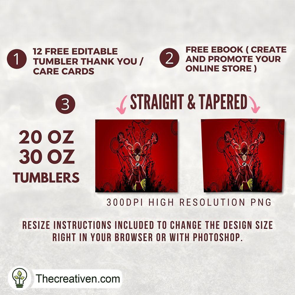 The Flash Jump In Ground 20oz Tumbler Wrap – Digital Download 2 The Flash Jump In Ground 20oz Tumbler Wrap – Digital Download - Image 2