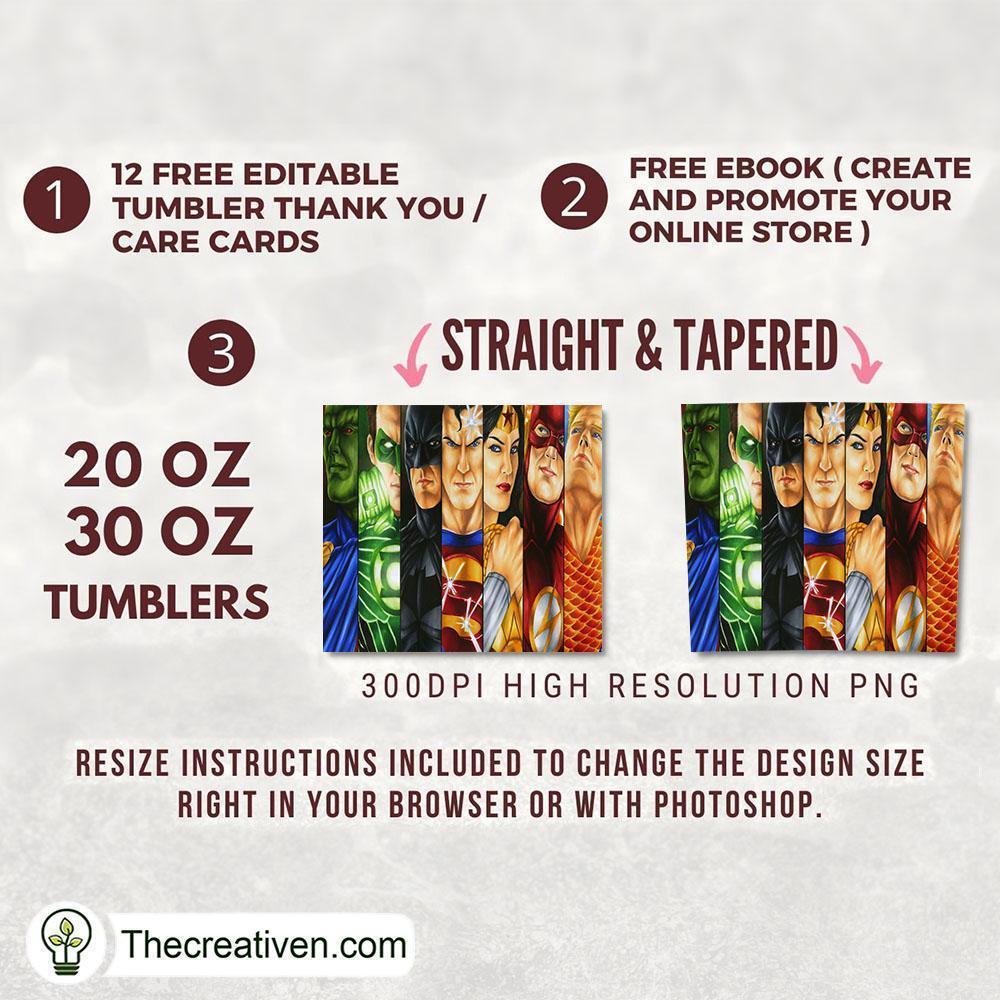 DC Comics Systems 20oz Tumbler Wrap – Digital Download 2 DC Comics Systems 20oz Tumbler Wrap – Digital Download - Image 2