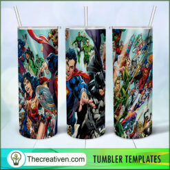 DC Comics Poster 20oz Tumbler Wrap – Digital Download