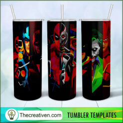 Marvel And DC Draw 20oz Tumbler Wrap – Digital Download