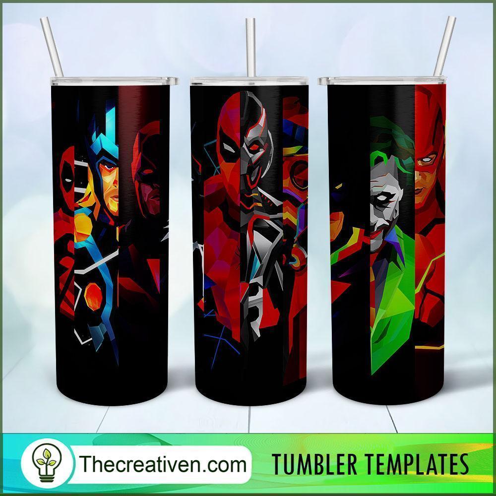 Marvel And DC Draw 20oz Tumbler Wrap – Digital Download 1 Marvel And DC Draw 20oz Tumbler Wrap – Digital Download
