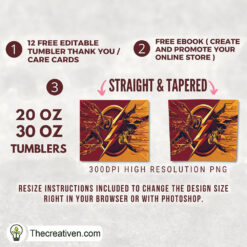 Alternative view of The Flash Poster 20oz Tumbler Wrap – Digital Download