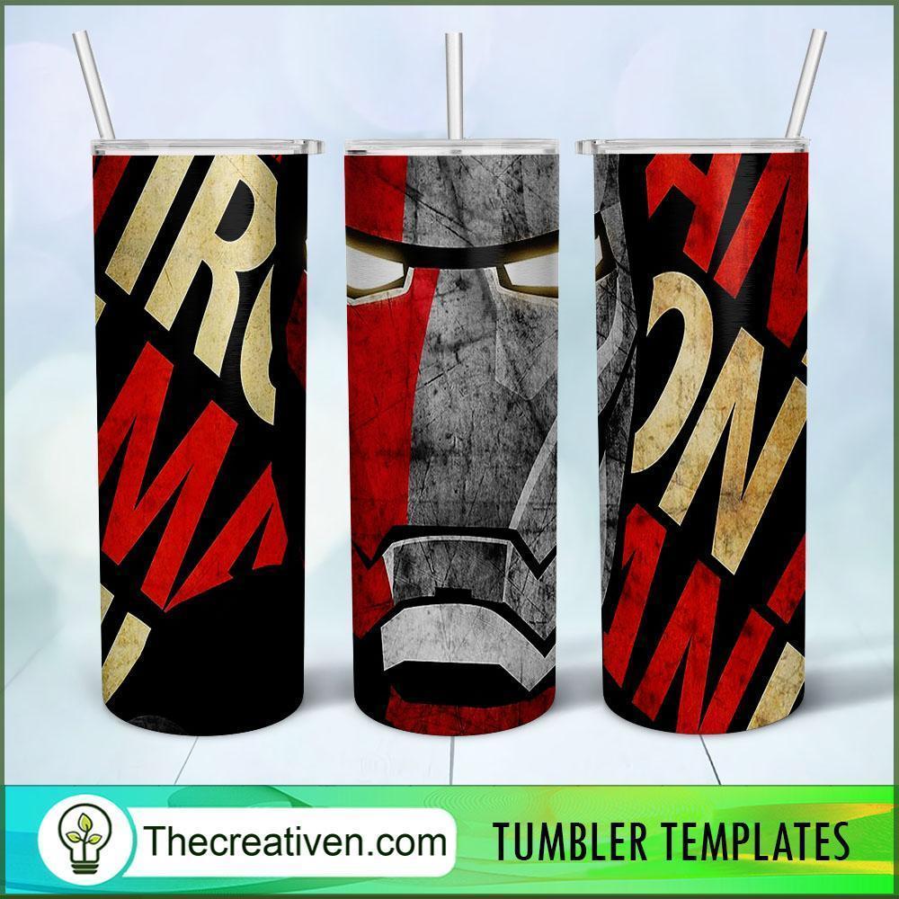 Iron Man 20oz Tumbler Wrap – Digital Download Design 34624 1 Iron Man 20oz Tumbler Wrap – Digital Download Design 34624