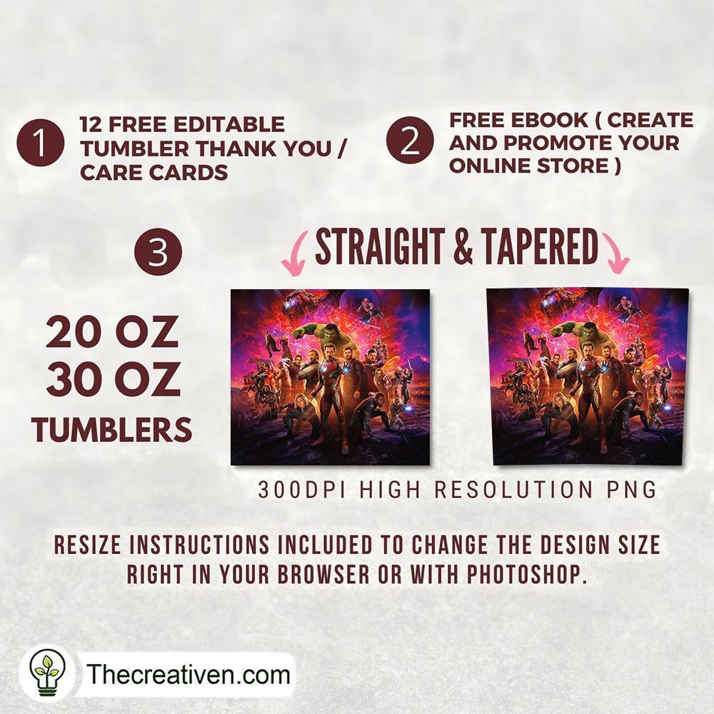 Avengers The Best Poster 20oz Tumbler Wrap – Digital Download 2 Avengers The Best Poster 20oz Tumbler Wrap – Digital Download - Image 2