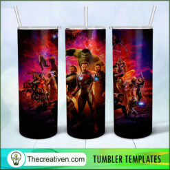 Avengers The Best Poster 20oz Tumbler Wrap – Digital Download