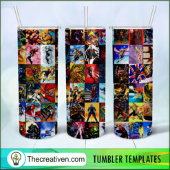 DC Comics Cartoon 20oz Tumbler Wrap – Digital Downloa Design 34585