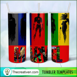 Colorful DC Comics Hero 20oz Tumbler Wrap – Digital Download