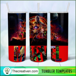 Marvel Poster 20oz Tumbler Wrap – Digital Download Design 34551