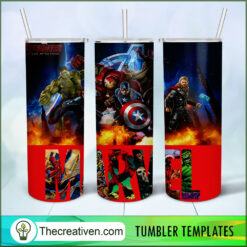 Marvel Poster 20oz Tumbler Wrap – Digital Download Design 34548