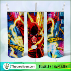 The Flash DC Comics Cartoon 20oz Tumbler Wrap – Digital Download