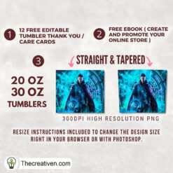 Alternative view of Dr Strange 20oz Tumbler Wrap – Digital Download